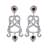 Riya Red Stud Earrings for Everyday Glam Garnet Red Stud