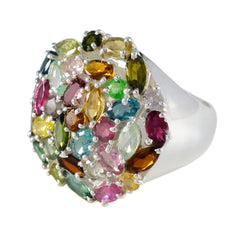 Aaliyah Multicolor Ring for Everyday Glam Tourmaline Multicolor