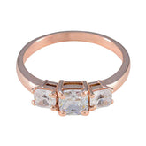 Aaliyah White Gemstone Ring with Elegant Design White CZ White