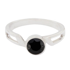 Liyana Abstract Black Solitaire Ring Black Onyx Black