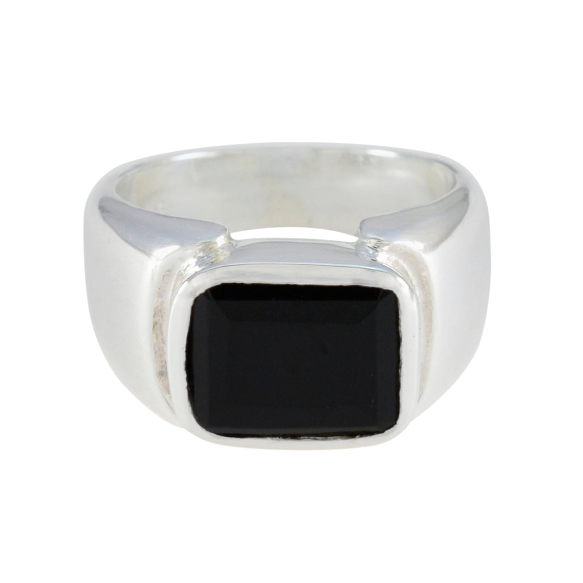 Elena Abstract Black Solitaire Ring Black Onyx Black