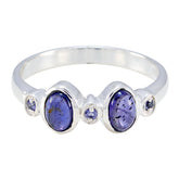 Araya Abstract Blue Gemstone Ring in Sterling Silver Iolite Blue