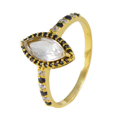 Alice Abstract Blue Halo Ring Gold Plated Fashion Jewelry