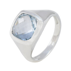 Amelia Abstract Blue Solitaire Ring