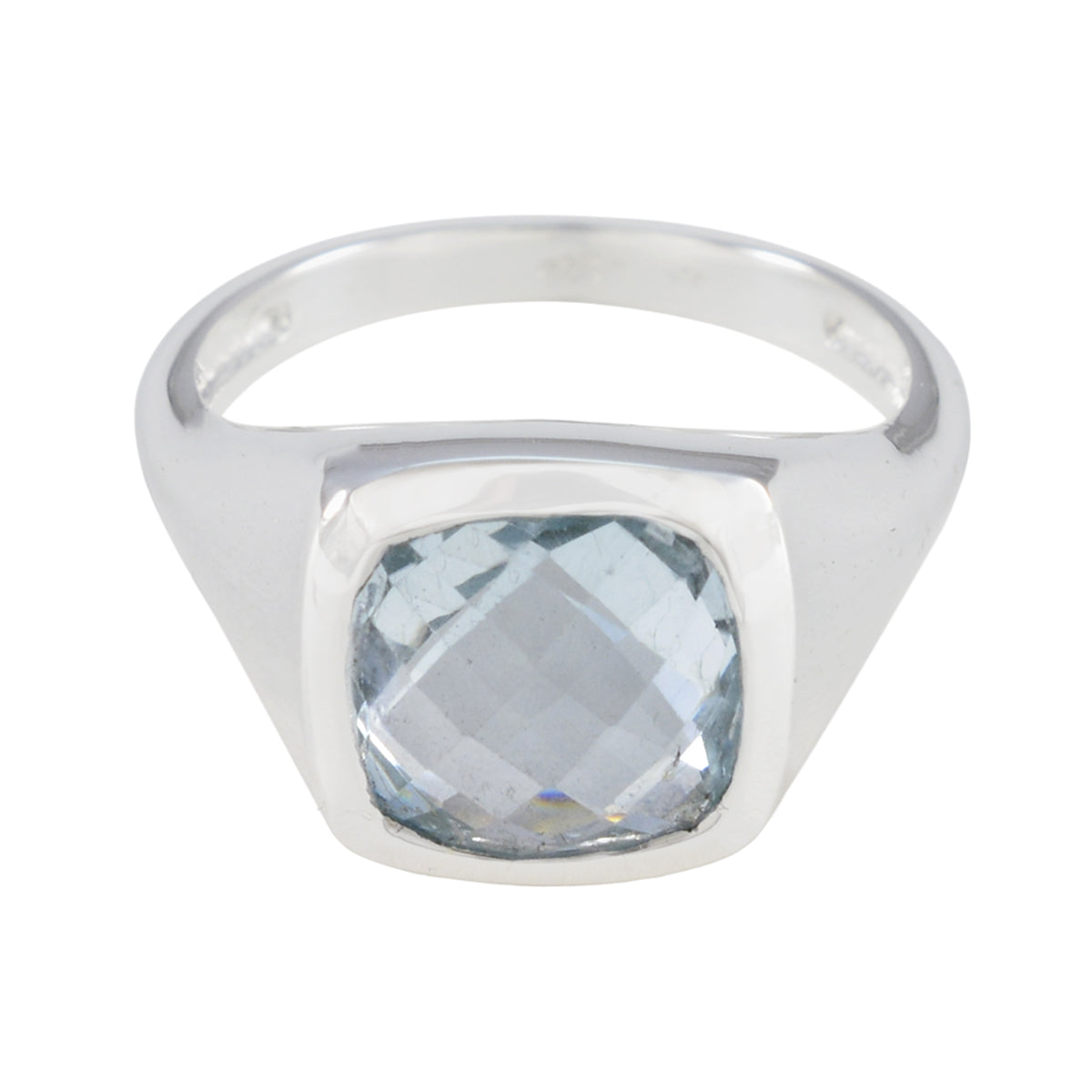 Amelia Abstract Blue Solitaire Ring Blue Topaz Blue