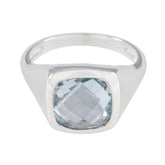 Amelia Abstract Blue Solitaire Ring Blue Topaz Blue