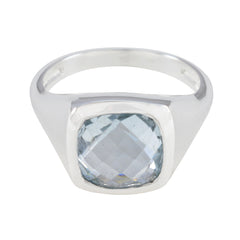 Amelia Abstract Blue Solitaire Ring Blue Topaz Blue