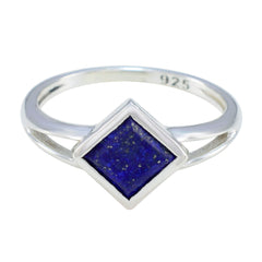 Eun-ji Abstract Blue Solitaire Ring Lapis Lazuli Blue