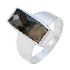 Siti Abstract Brown Solitaire Ring in Sterling Silver