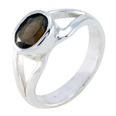 Harper Abstract Brown Solitaire Ring smoky quartz Brown