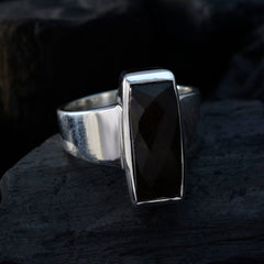 Siti Abstract Brown Solitaire Ring in Sterling Silver