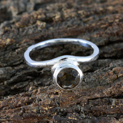 Araya Abstract Brown Solitaire Ring