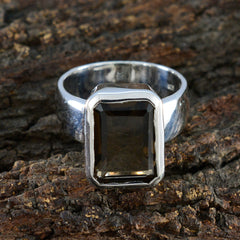 Nella Abstract Brown Solitaire Ring