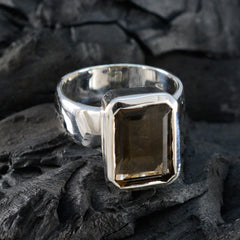 Nella Abstract Brown Solitaire Ring