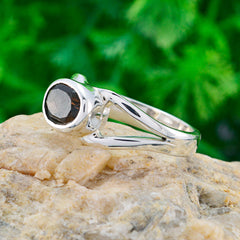 Harper Abstract Brown Solitaire Ring