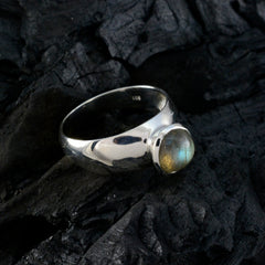 Camila Abstract Gray Solitaire Ring with Stone Accent