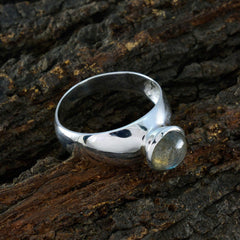 Camila Abstract Gray Solitaire Ring with Stone Accent