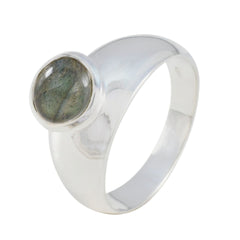 Camila Abstract Gray Solitaire Ring with Stone Accent