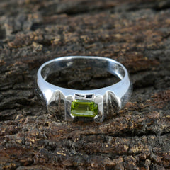 Teresa Abstract Green Solitaire Ring