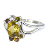 Patricia Abstract Multicolor Halo Ring with Gemstones Tourmaline Multicolor