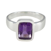 Saanvi Abstract Purple Solitaire Ring Amethyst Purple