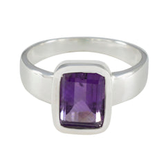 Saanvi Abstract Purple Solitaire Ring Amethyst Purple