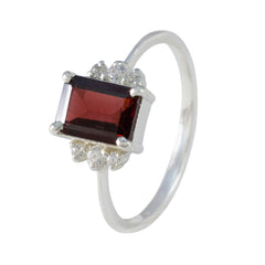 Nova Abstract Red Gemstone Ring with Sparkling Accents