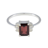 Nova Abstract Red Gemstone Ring with Sparkling Accents Garnet Red