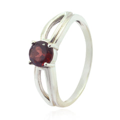 Min-seo Abstract Red Solitaire Ring