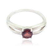 Min-seo Abstract Red Solitaire Ring Garnet Red
