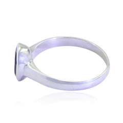 Aisha Abstract Red Solitaire Ring with Silver Band