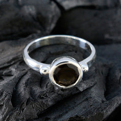 Teresa Abstract Brown Solitaire Ring