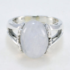 Ines Abstract Solitaire Ring with Moonstone Accent