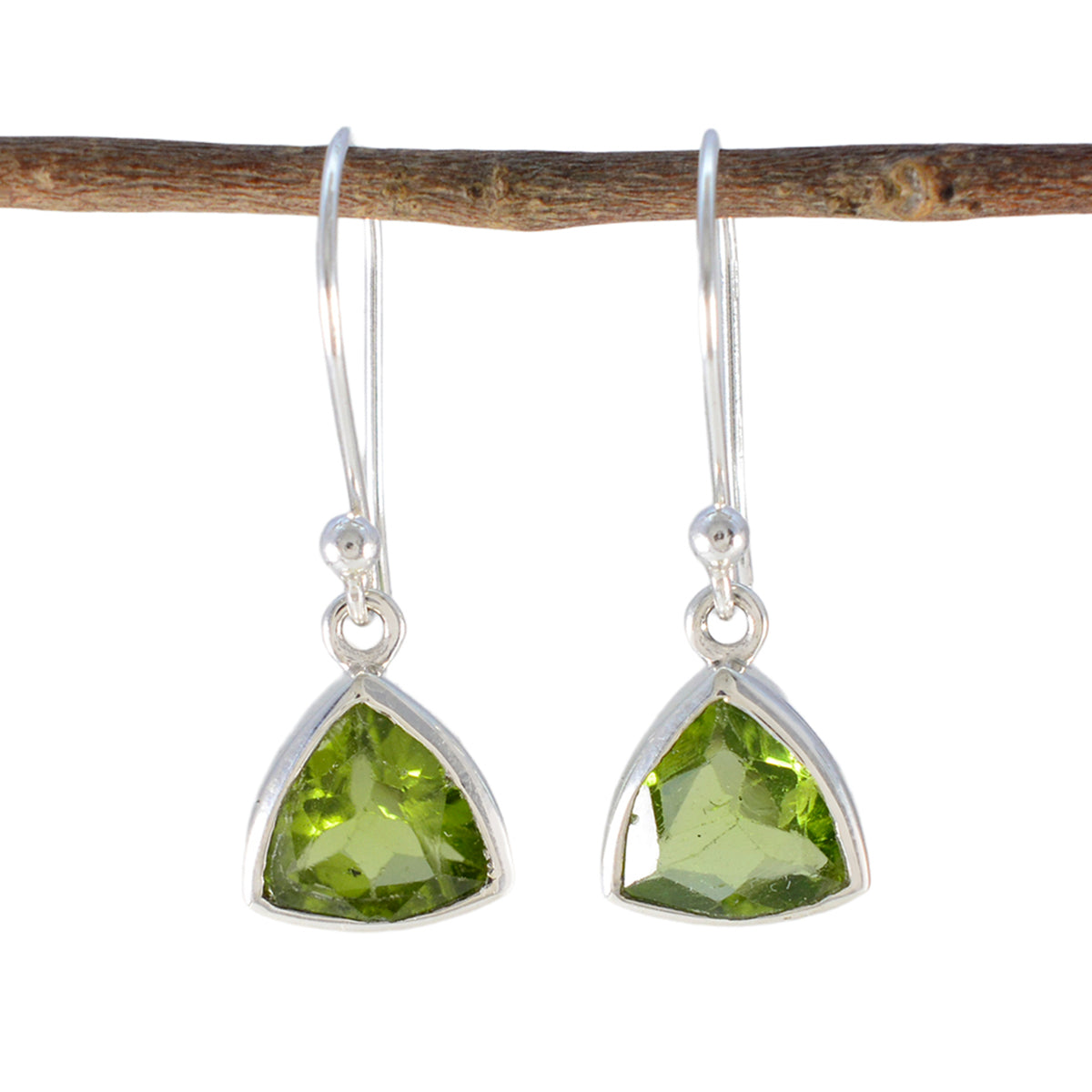 Aiko Green Dangle Earrings for Everyday Glam Peridot Green Dangle