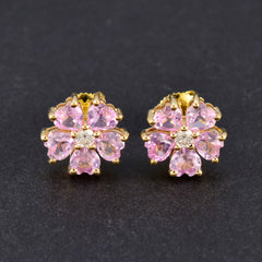Aiko Pink Stud Earrings for Everyday Glam
