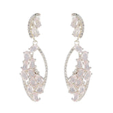 Aiko Pink Stud Earrings - Elegant Gemstone Design Rose Quartz Pink Stud