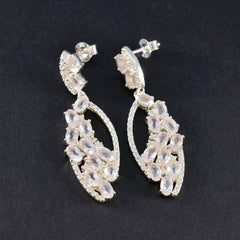 Aiko Pink Stud Earrings - Elegant Gemstone Design