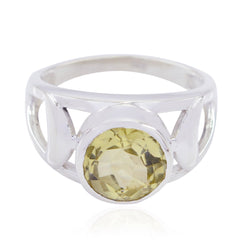 Aisha Filigree Yellow Solitaire Ring Lemon Quartz Yellow