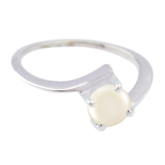 Aisha Fairytale White Solitaire Ring Pearl White