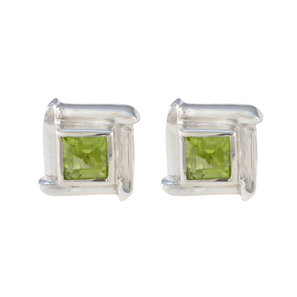 Amanda Green Solitaire Stud Earrings for Every Occasion Peridot Green Stud