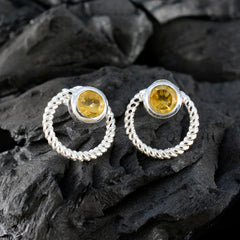 Amanda Yellow Solitaire Earrings for Everyday Elegance