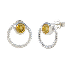 Amanda Yellow Solitaire Earrings for Everyday Elegance