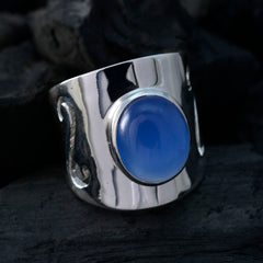 Amelia Filigree Blue Solitaire Ring