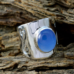 Amelia Filigree Blue Solitaire Ring