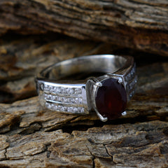 Ana Engagement Ring India Silver Garnet Gemstone Ring