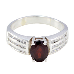 Ana Engagement Ring India Silver Garnet Gemstone Ring
