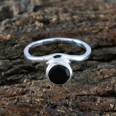 Ananya Feminine Black Solitaire Ring