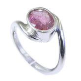 Ananya Solitaire Ring with Elegant Pink Gemstone Tourmaline Multicolor