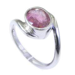Ananya Solitaire Ring with Elegant Pink Gemstone Tourmaline Multicolor