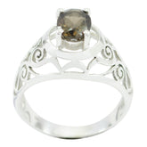 Andrea Filigree Brown Solitaire Ring smoky quartz Brown